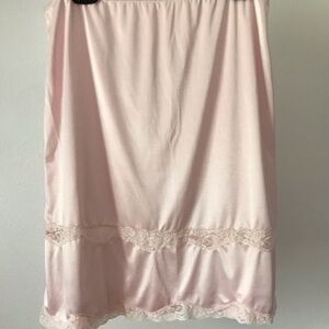 Vintage Fiesta Pink Slip With Lace Size 38
